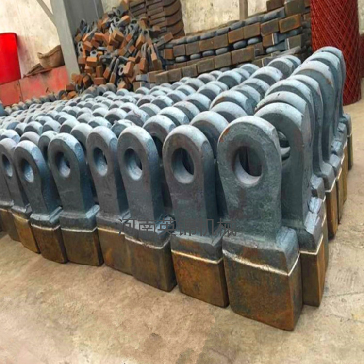 锤式粉碎机合金铸造锤头耐磨锻打锤头双金属复合锤头来图可加工