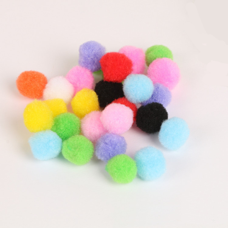 Factory Wholesale Mixed Color Pompon Fur Ball Children's DIY Toys Hairy Ball Clothing Accessories