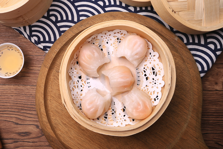 虾饺皇 鲜虾水晶饺蒸饺 广式早茶广东茶楼点心30克x35个