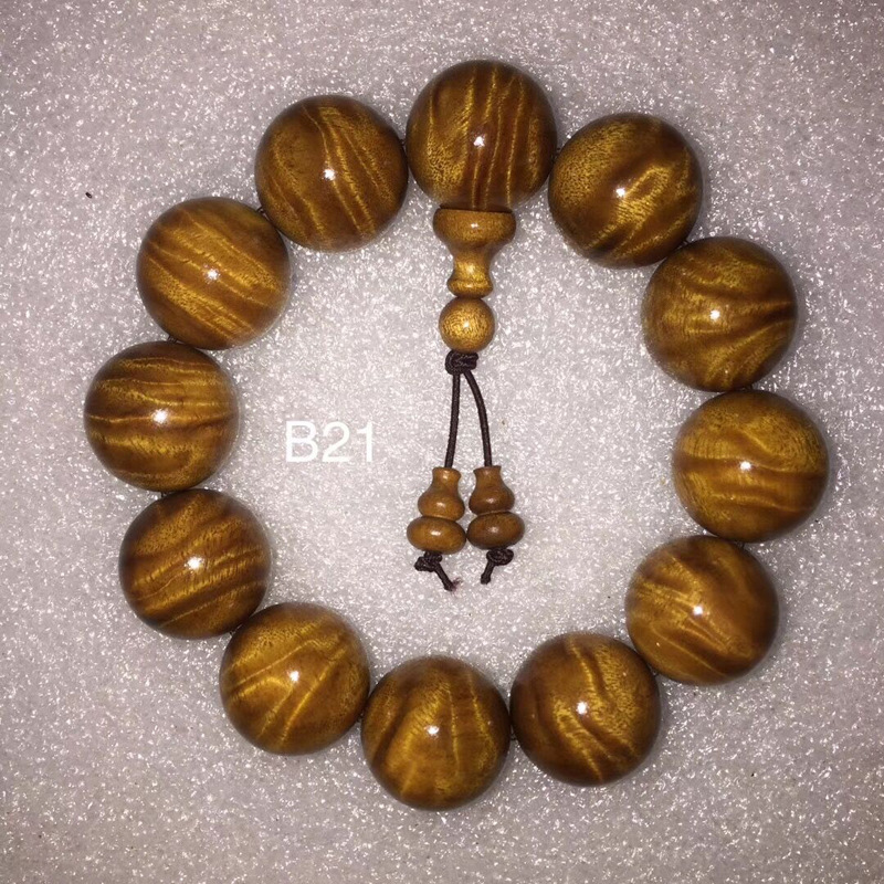 Sichuan Silkwood Ebony Submerged Wood Bracelet Men's Full Water Wave Buddha Beads Bracelet Accessories Bracelet Wood Unisex