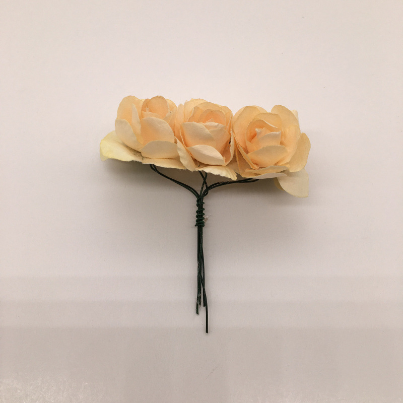 仿真纸花杜鹃花喜糖盒礼盒装饰小花 婚庆diy材料手工纸花批发