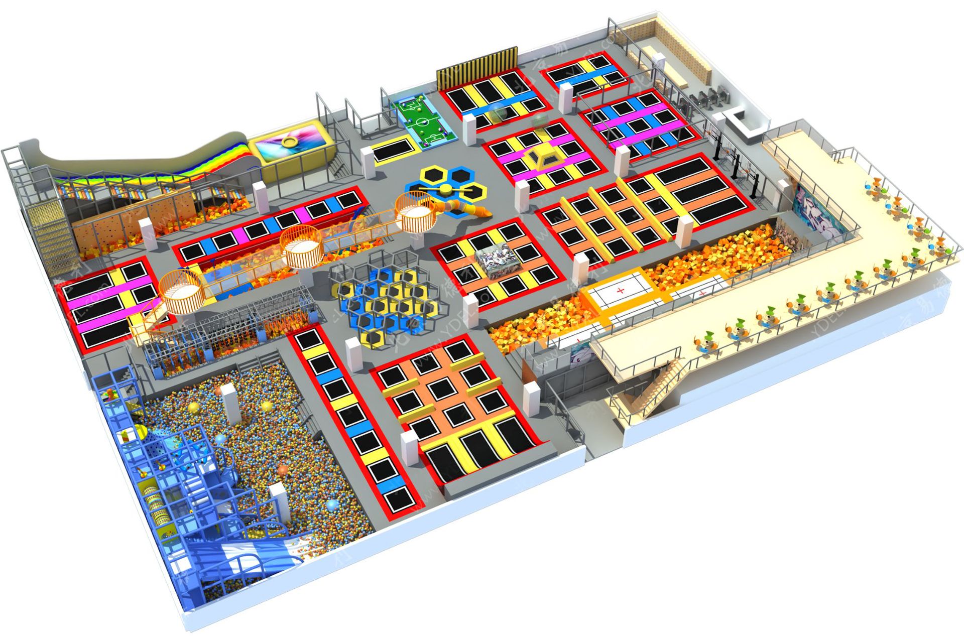 大型蹦床蹦床厂家蹦床公园室内跑酷室内游乐设施成人健身蹦蹦床