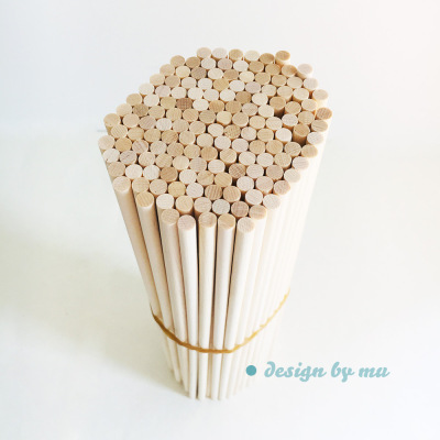 原色彩色圆木棍圆木棒雪糕棒创意diy手工制作玩具模型材料小木棍