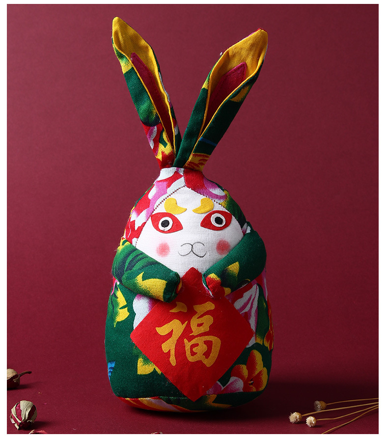 老北京兔爷儿 民间特色手工布艺礼品 中秋公仔旅游景点纪念玩偶