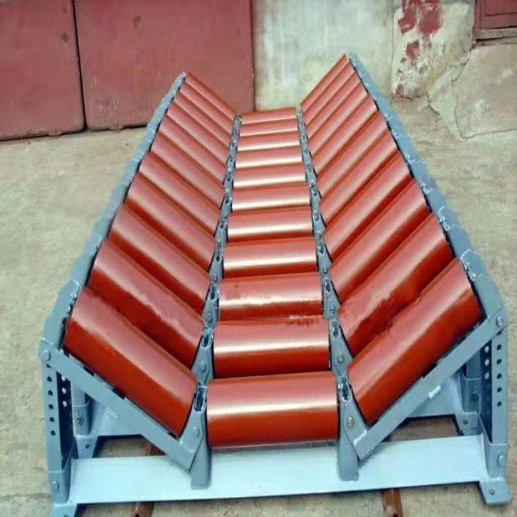 矿用输送带托辊托辊滚筒输送机托辊配件槽型托辊组缓冲托辊调心