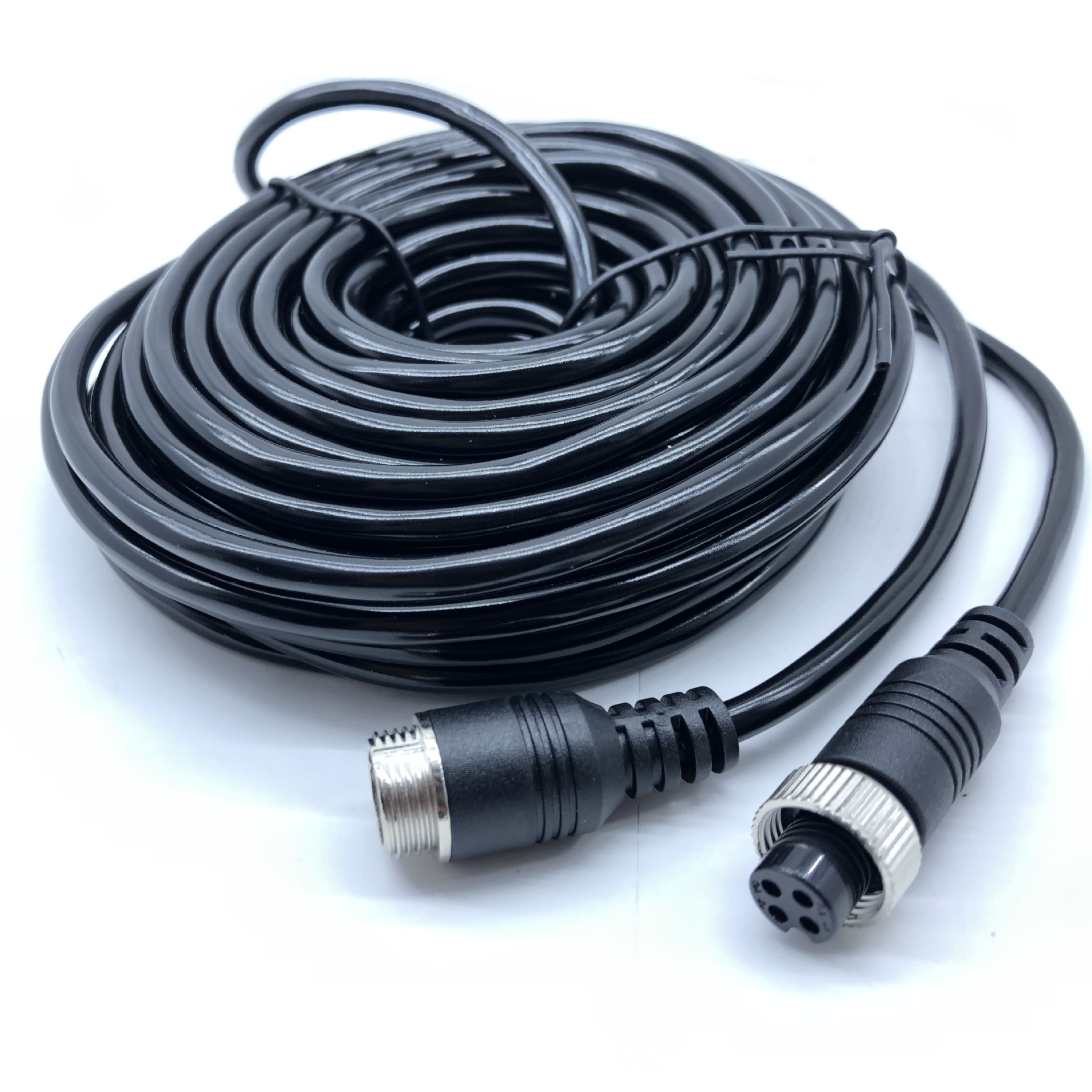 15米航空延长线四芯纯铜安防监控汽车后视倒车影像航空头视频线