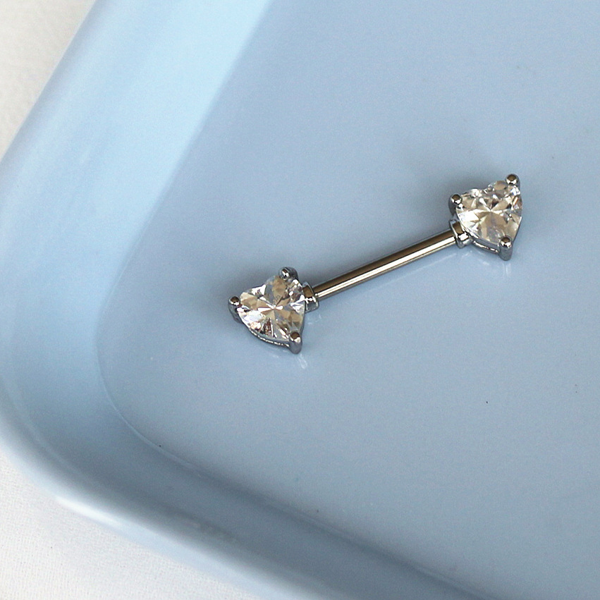 女士爱心乳钉乳环 穿刺饰品性感乳钉