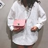 Lace Mosaic transparent Turn lock One shoulder Messenger The single shoulder bag Lock catch Small square package PU Leather PU Lace Mosaic transparent Turn lock One shoulder Messenger The single shoulder bag Lock catch Small square package PU Leather PU