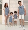 Audio network With children Chaopai 2019 new pattern Star Same item Homewear Hit color children Short sleeved T-shirt Xia Chao Audio network With children Chaopai 2019 new pattern Star Same item Homewear Hit color children Short sleeved T-shirt Xia Chao
