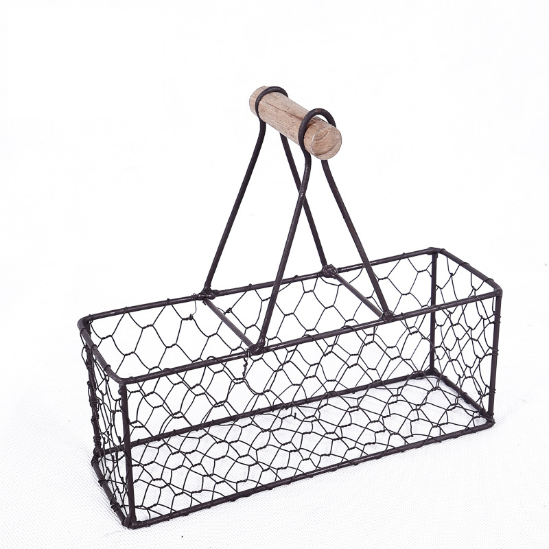 2019铁丝篮定制加工 厂家直销铁艺篮铁丝收纳面包筐铁质收纳盒