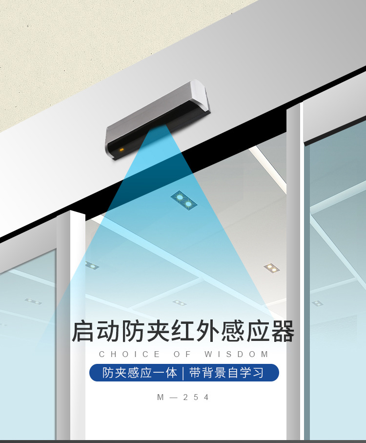 254自动门启动红外防夹一体感应传感器 红外探头包邮