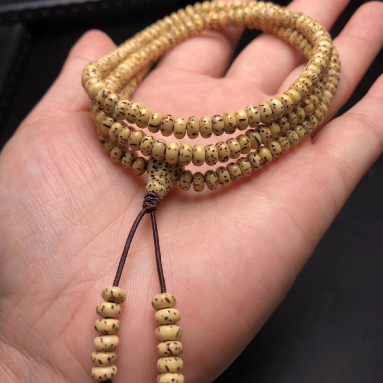 高抛海南星月菩提子108颗黄金籽原生态迷你小星月男女款手串念珠