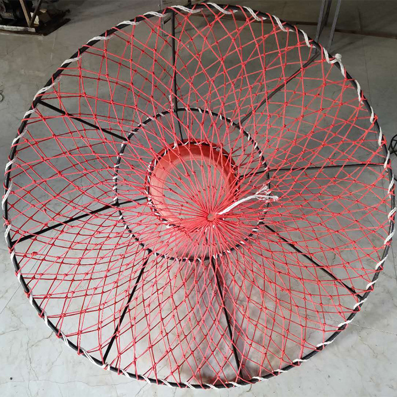 厂家直销帝王蟹笼锥形加粗加重钢丝海用螃蟹笼防锈龙虾笼批发定制