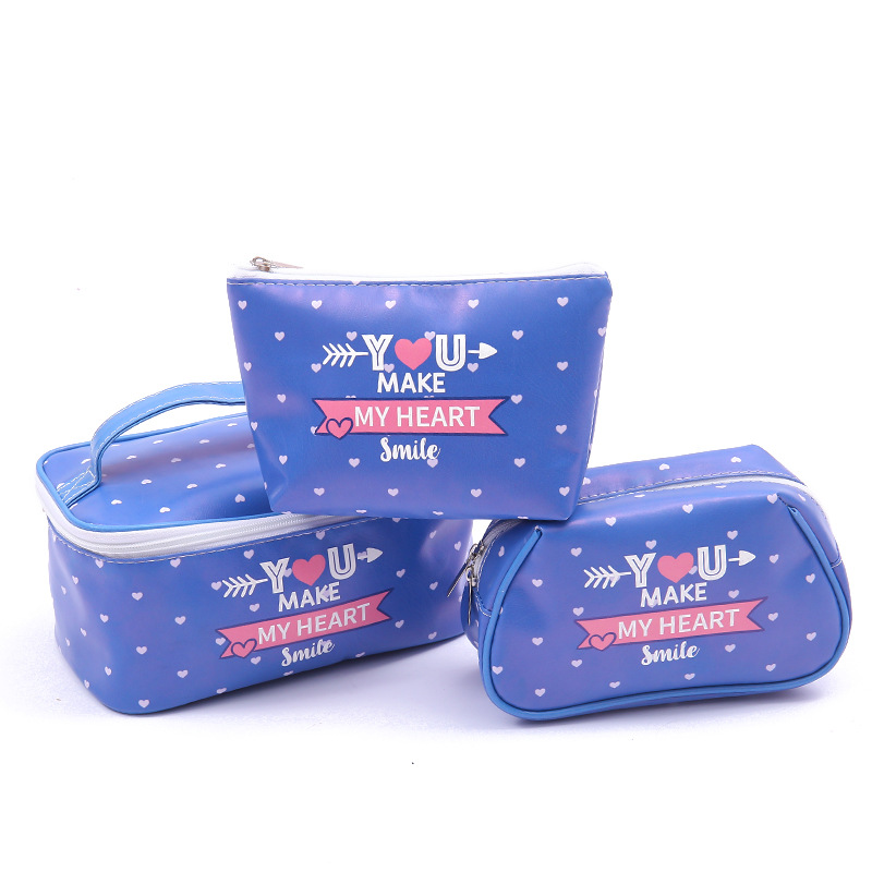 [Small Wholesale] Korean Style Cosmetic Bag Love Letter Tote Outdoor Portable Toiletry Bag Manufacturer