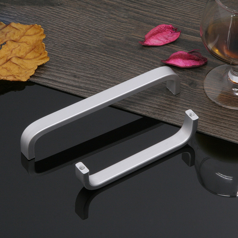 奥斯肯铝合金拉手橱柜抽屉衣柜门外贸实心加厚现代简约u型把手