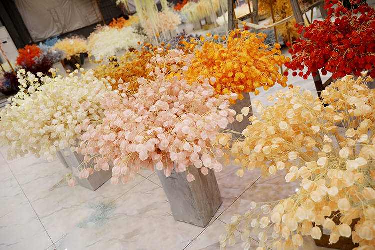 婚庆吊顶仿真花灯笼花假花垂吊花艺花苞软装婚礼堂布置路引风铃花