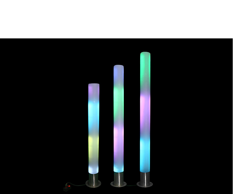 15米18米2米pe柱子七彩发光互动触摸光感发光柱
