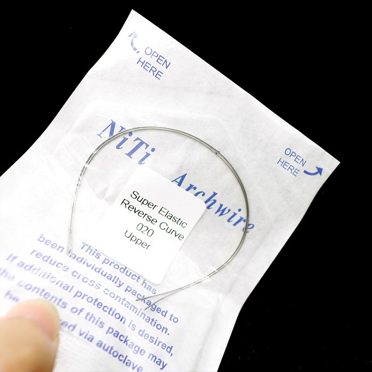 牙科摇椅型镍钛合金矫形丝正畸弓丝圆丝方丝牙齿矫形丝2根/包