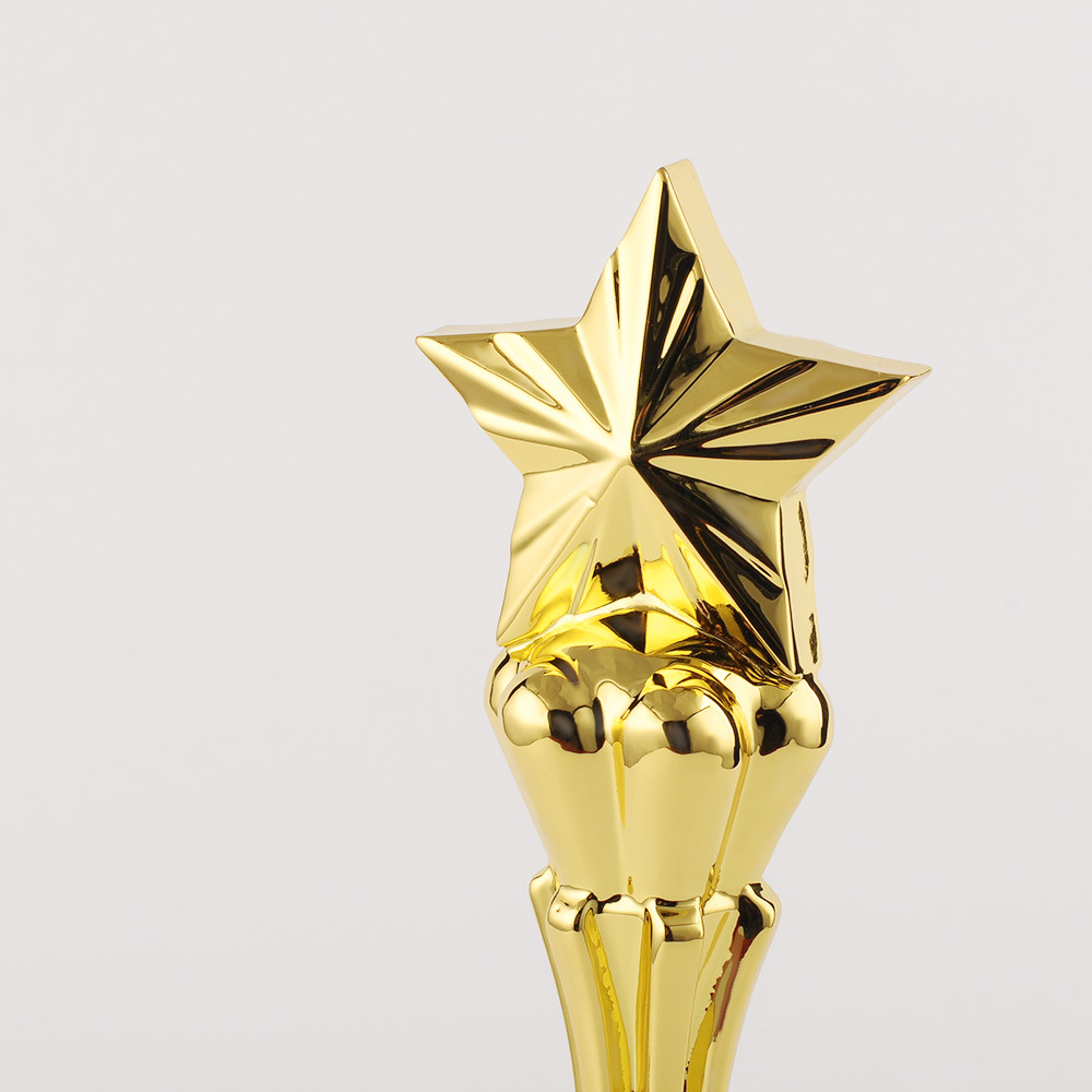 金属五角星水晶奖杯定制合金制作创意新款奖牌奖座年会比赛颁奖