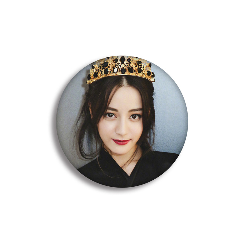 迪丽热巴周边徽章 明星周边胸章胸针挂件 直径5.8 高清图案弹簧针-阿