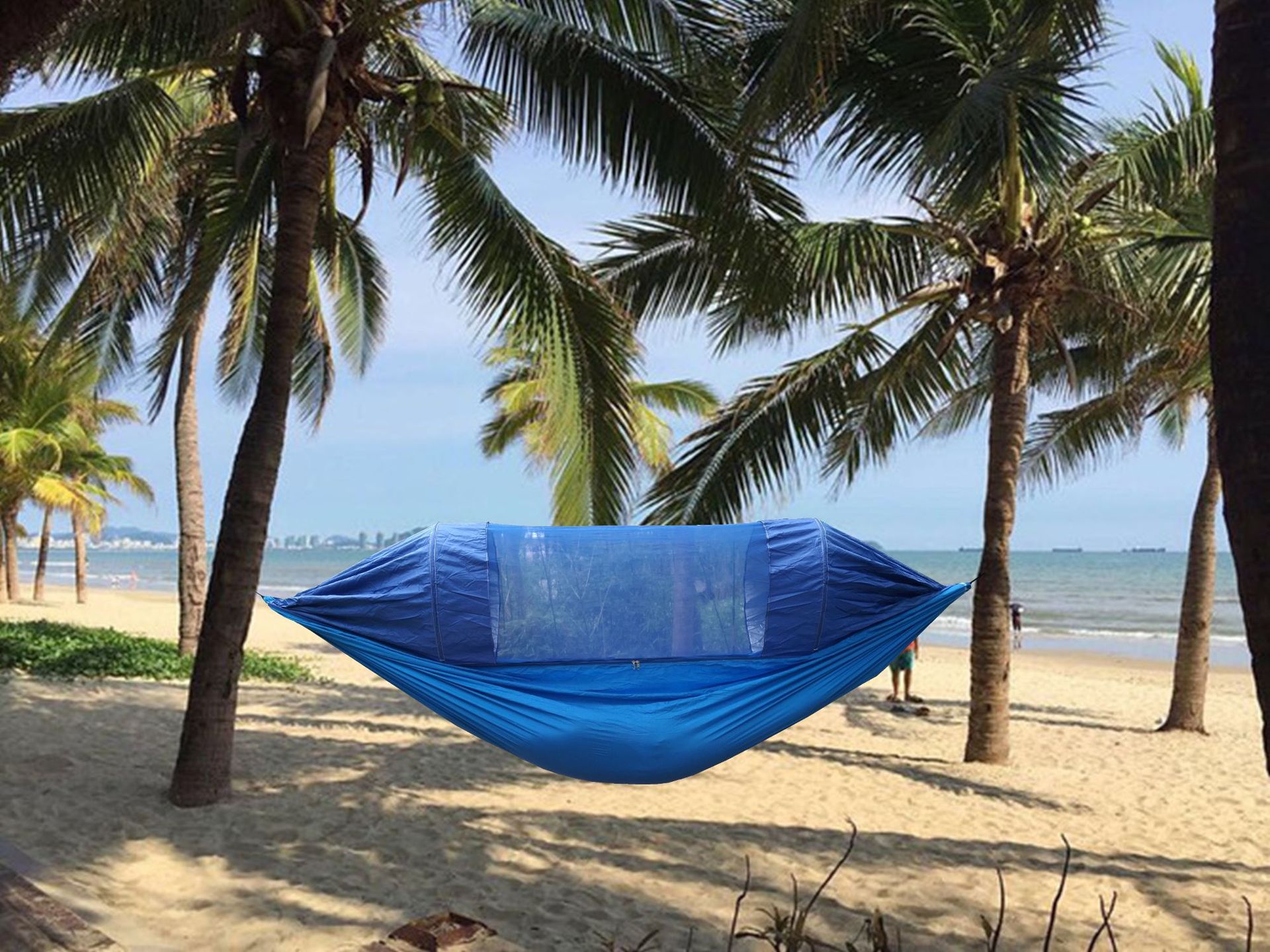 户外降落伞布吊床/可印logo户外吊床.蚊帐吊床