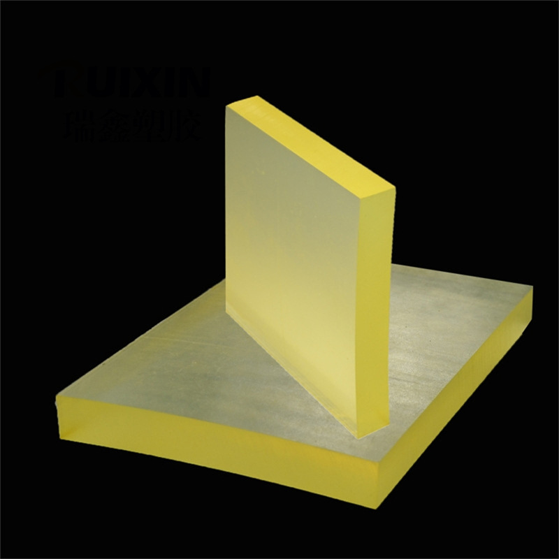 工厂直销聚氨酯pu板优力胶棒牛筋板块减震胶棒浅绿色透明聚醚板棒