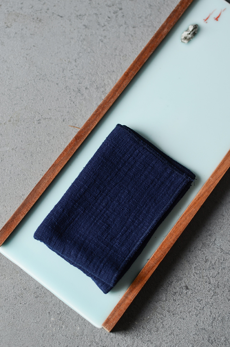 刺绣纯棉麻茶巾 日式布艺加厚吸水茶布茶席 禅意功夫茶具毛巾麻布