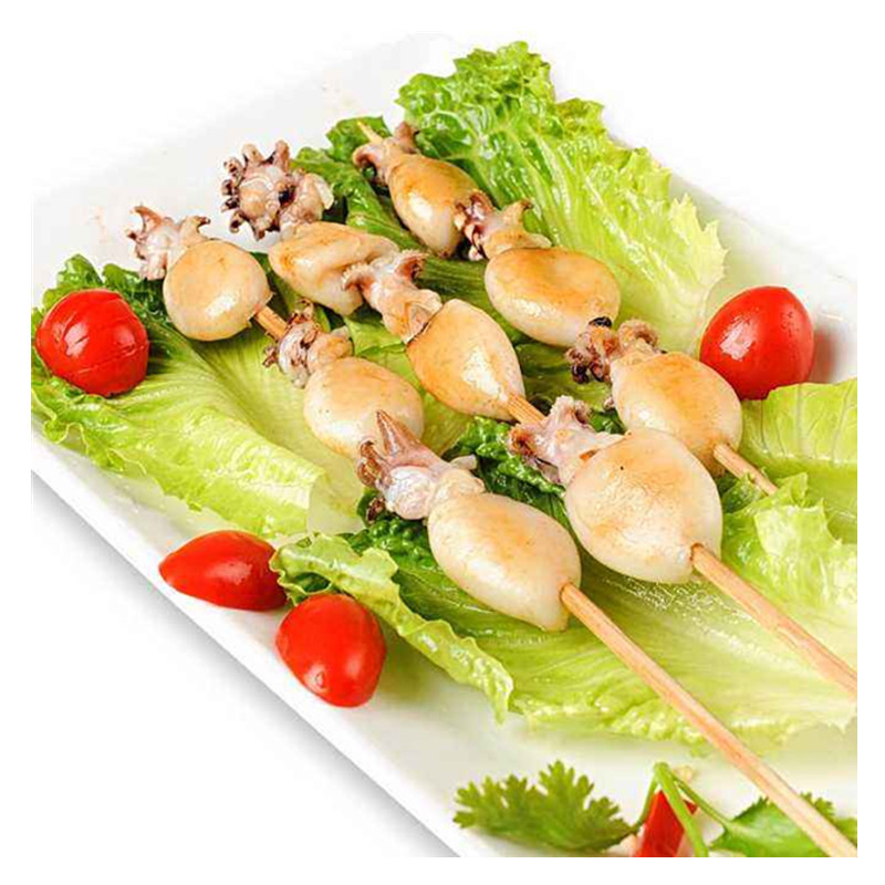 墨鱼串烧烤墨鱼仔串串铁板油炸冷冻半成品4个/串*20串/包