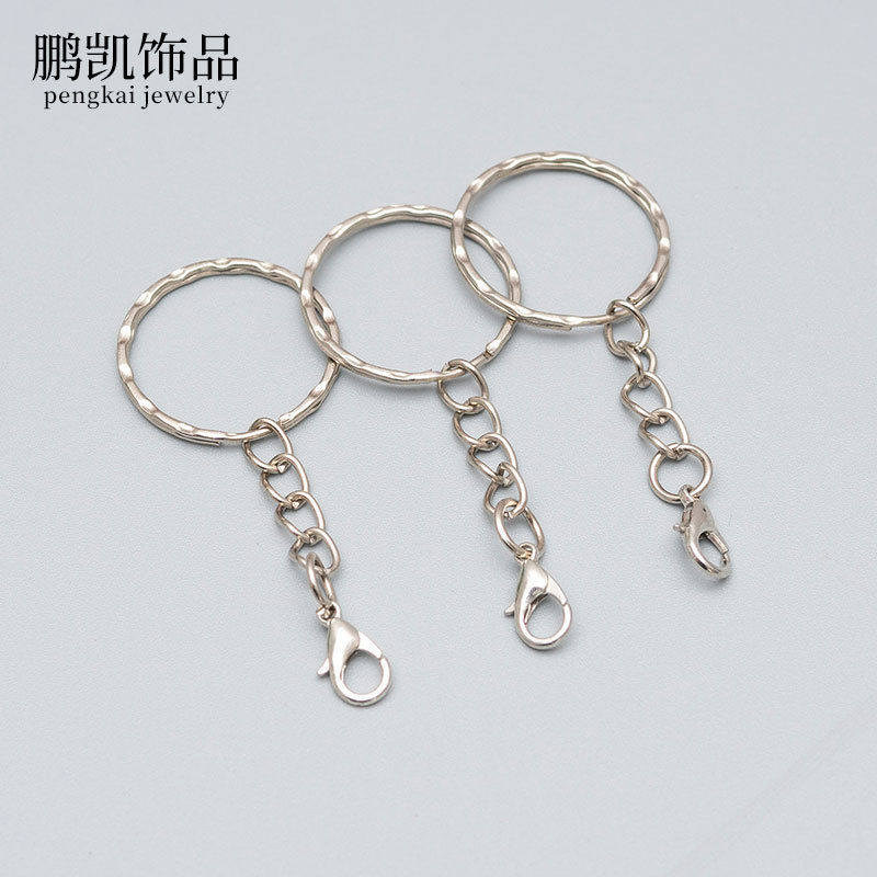 Manufacturers Supply Various Specifications of Metal Key Chain 30mm Keychain Chain Lobster Buckle 25 Key Ring Circle Pendant