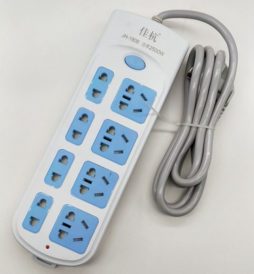 新款插座安全门带线板 新国标大功率电脑插座 家用三脚排插线板