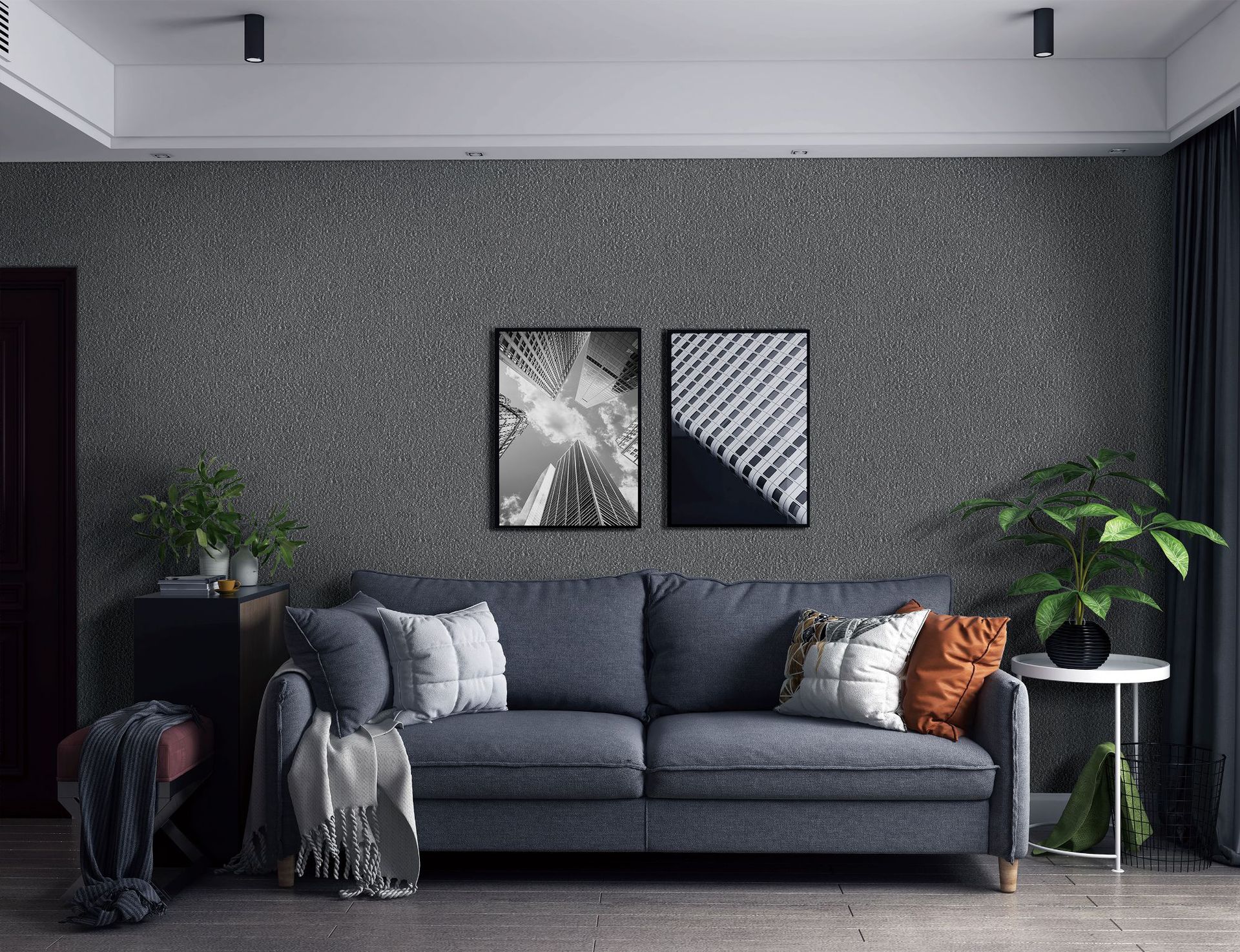 抽象水波纹沙发背景墙布 仿硅藻泥竹炭纤维绒墙布超环保透气性好