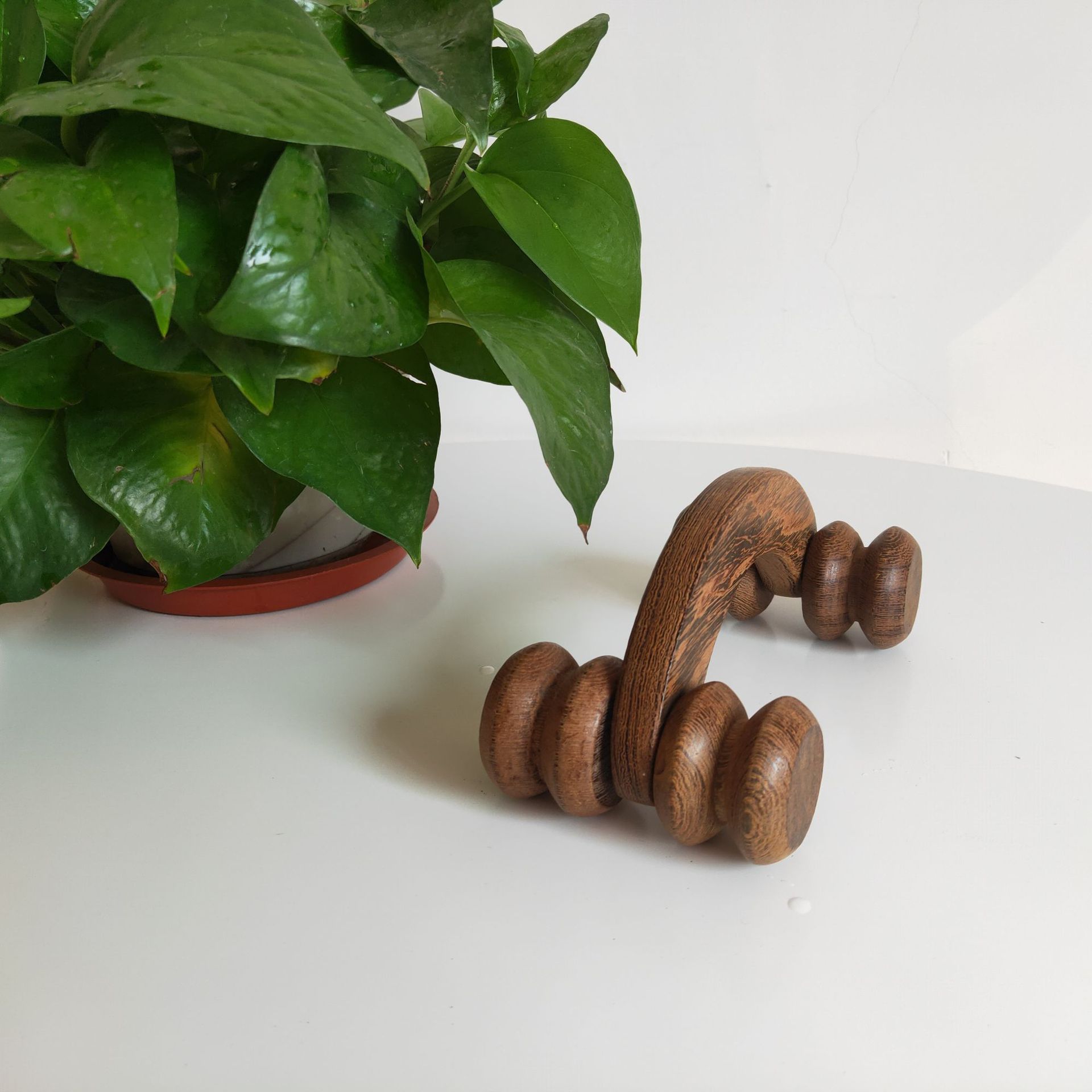 月球车滚轮按摩器背部多功能木质头部颈椎腰部腿部四轮按摩器滚轮