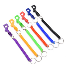 厂家直供塑料弹簧钥匙链绳 电话线防盗弹力绳塑料弹簧圈 钥匙手环