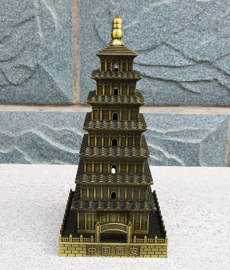 景区热卖大雁塔模型 特色工艺品西安旅游创意纪念品 仿古家居饰品
