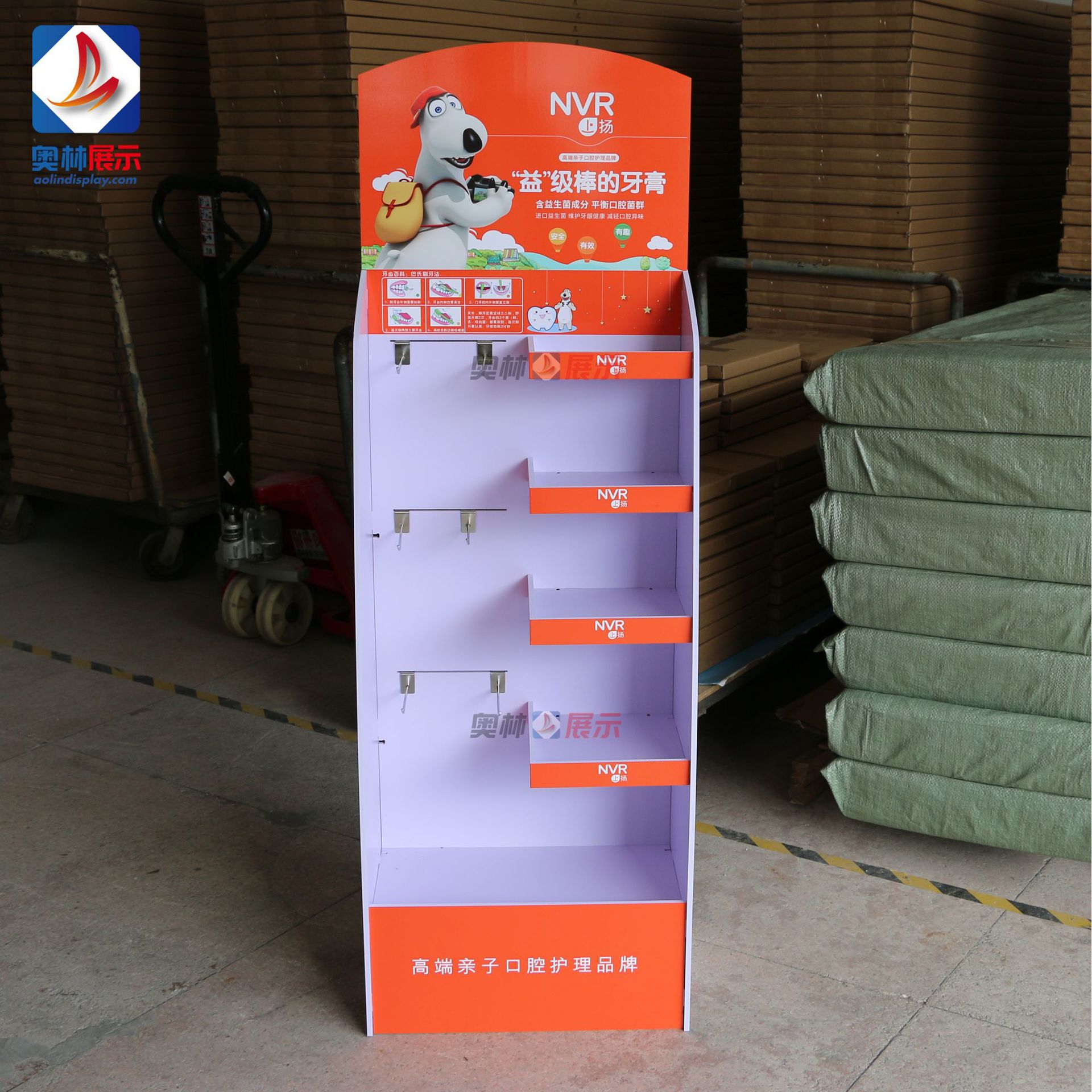 挂钩展架 儿童牙膏陈列架 安迪板/雪弗板/pvc发泡板展示架