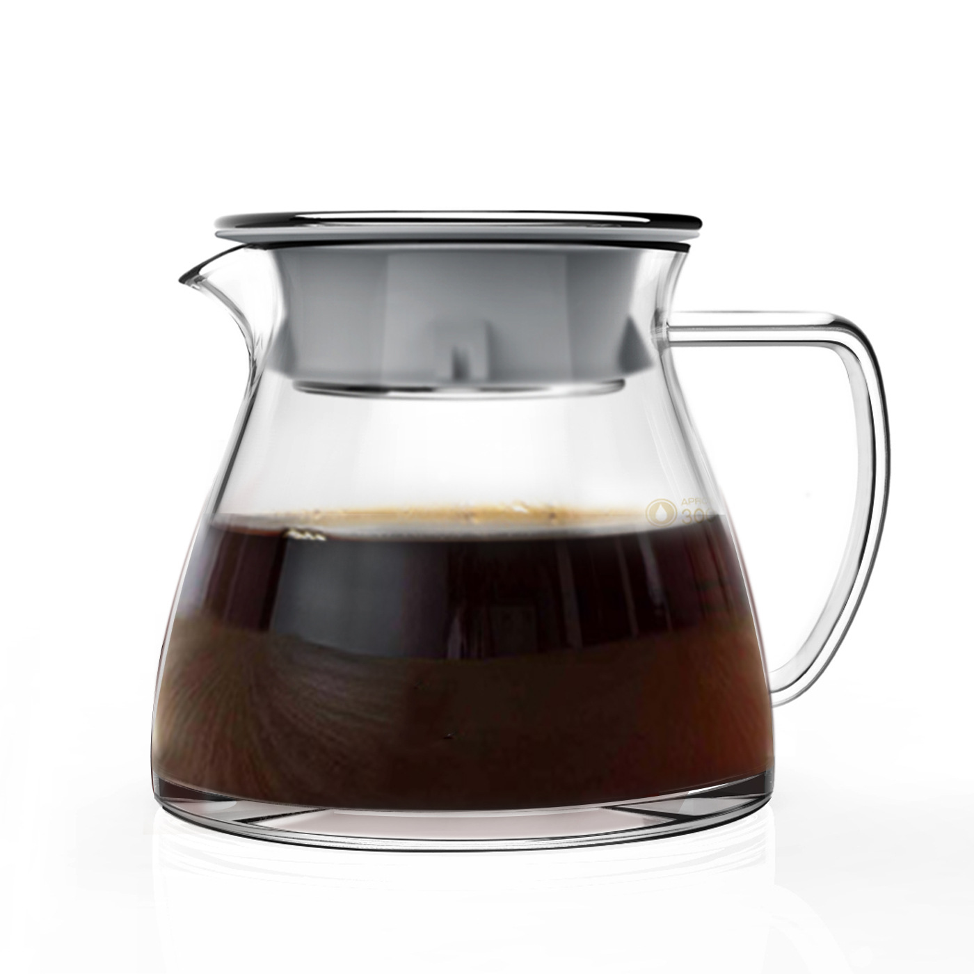 新款 加厚 咖啡分享壶 办公室家用手冲咖啡壶 耐高温玻璃花茶壶