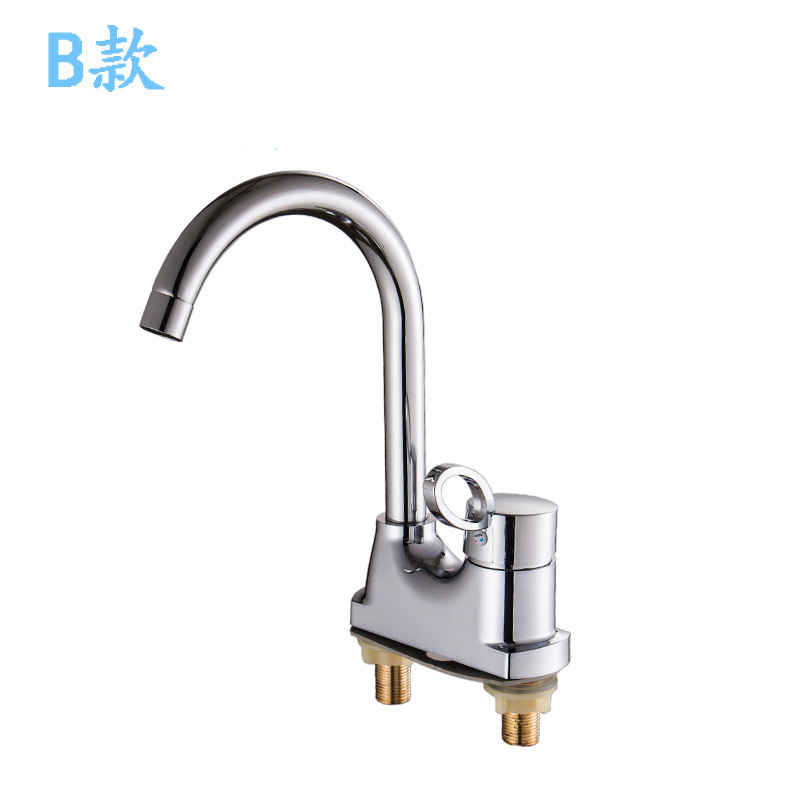 Multifunctional Single-Hole Hot and Cold Mixing Faucet Bathroom Bathroom Wash Basin Wrench Faucet Factory Wholesale