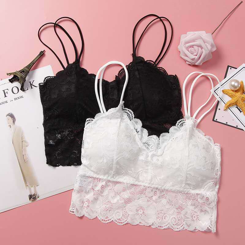 弹力蕾丝美背性感裹胸连体杯打底内衣抹胸吊带背心蕾丝裹胸抹胸