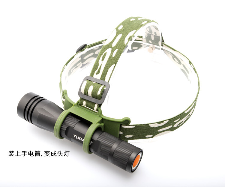 18650手电 小直头灯带头灯带 强光手电头灯带夹子