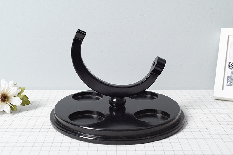 实木红酒展示底座定制创意地球仪醒酒器木托吧台酒水展示架