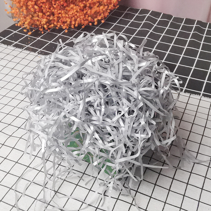 100克装糖盒填充物 礼物装饰彩色纸条生日礼盒填充拉菲草丝