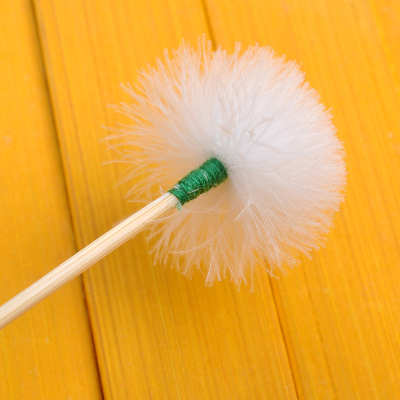 天艺牌扬州手工制作掏耳采耳工具套装小头绿线细密鹅毛棒1根