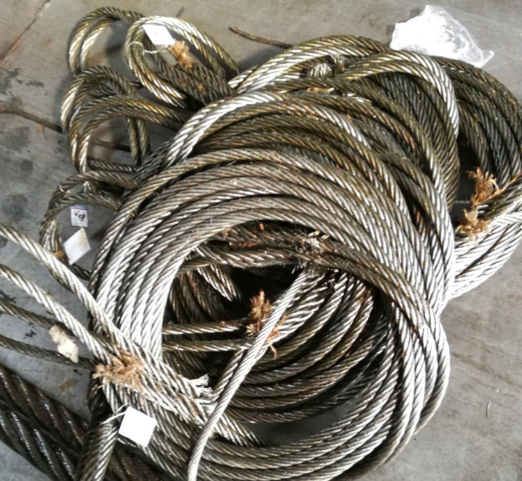 广州佛山工厂插编钢丝绳 起重钢丝绳 光面涂油麻芯钢丝绳m16mm