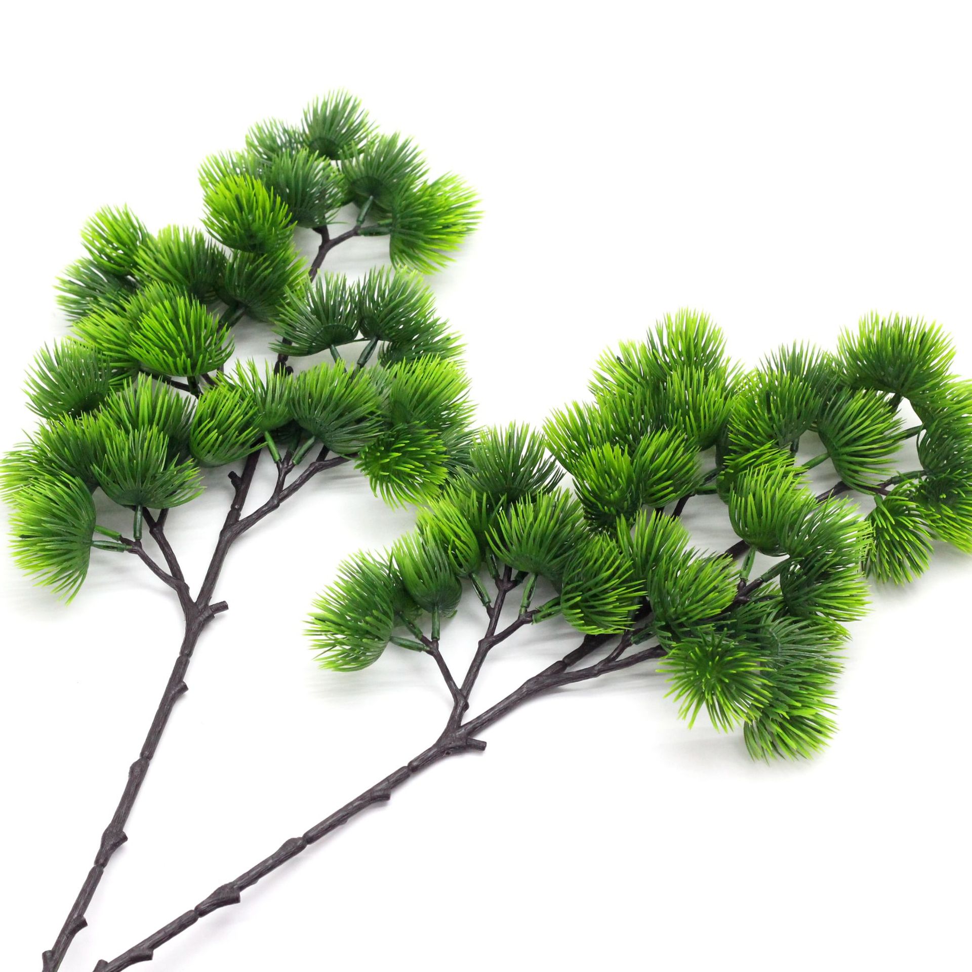 新品单支40头大美人松 仿真树枝批发单支大松针绿植装饰假树