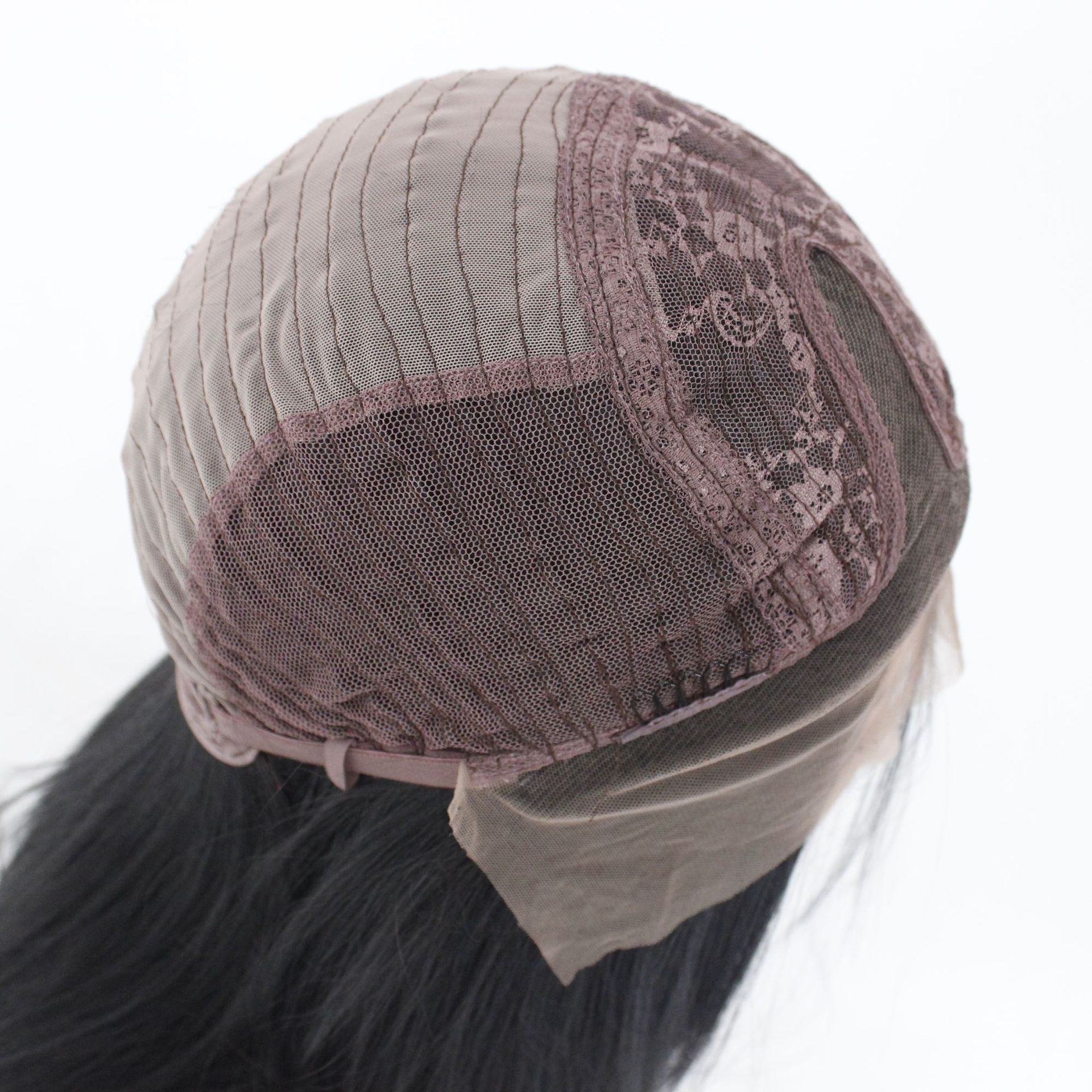 左分小手钩头套 经典黑色顺直发化纤小蕾丝假发 厂家直销热卖款式