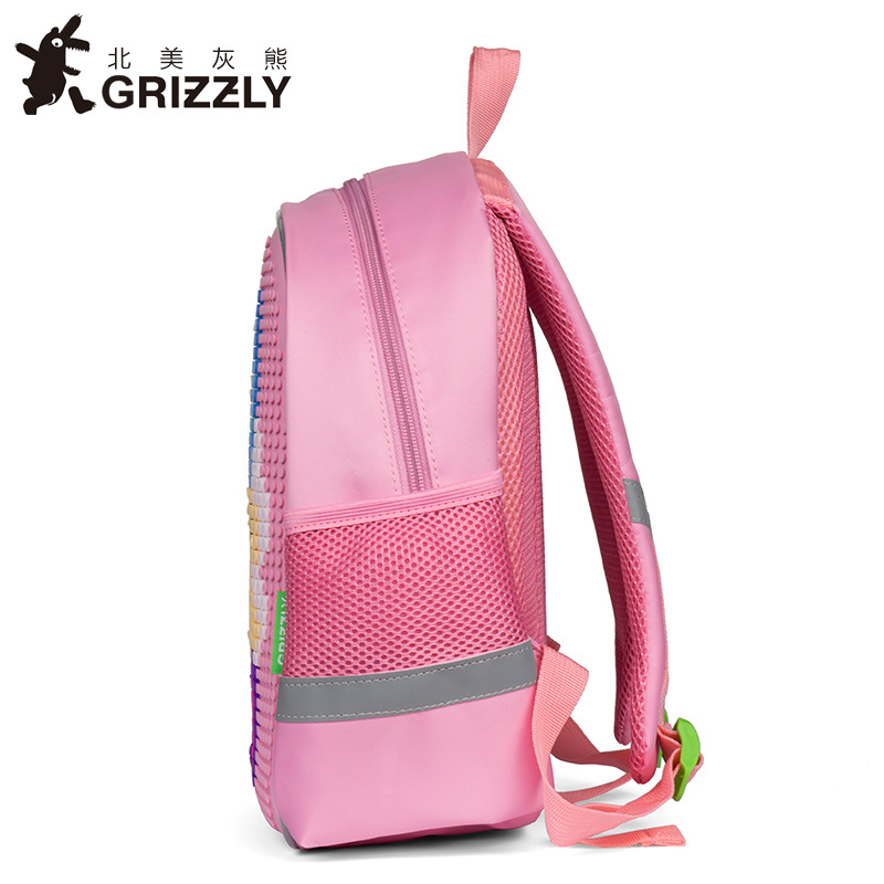 grizzly北美灰熊小学生书包男女生1-3年级护脊减负卡通可爱双肩包