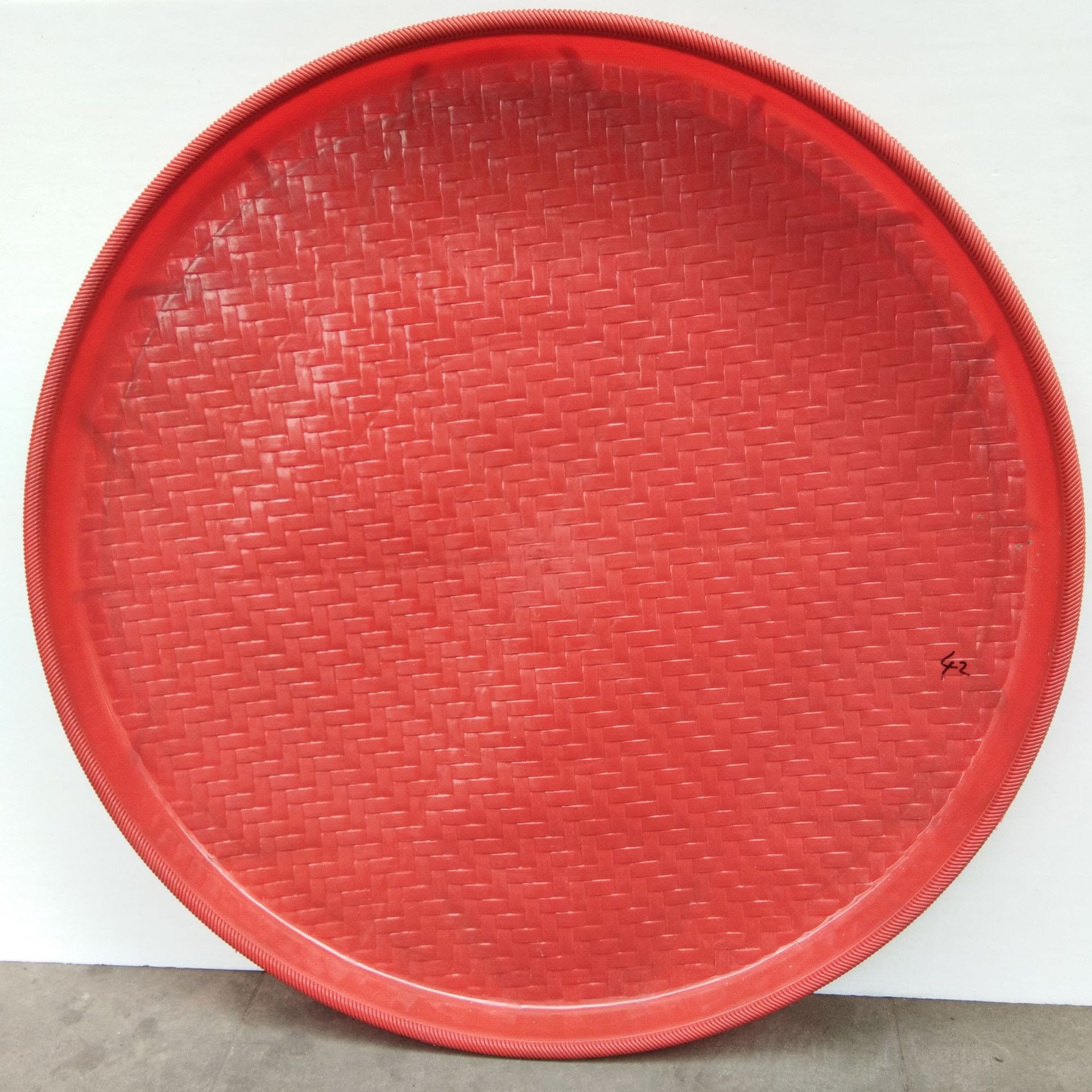 厂家直销塑料圆形簸箕 农用晒菜簸箕 防摔破簸箕竹编无孔筛子