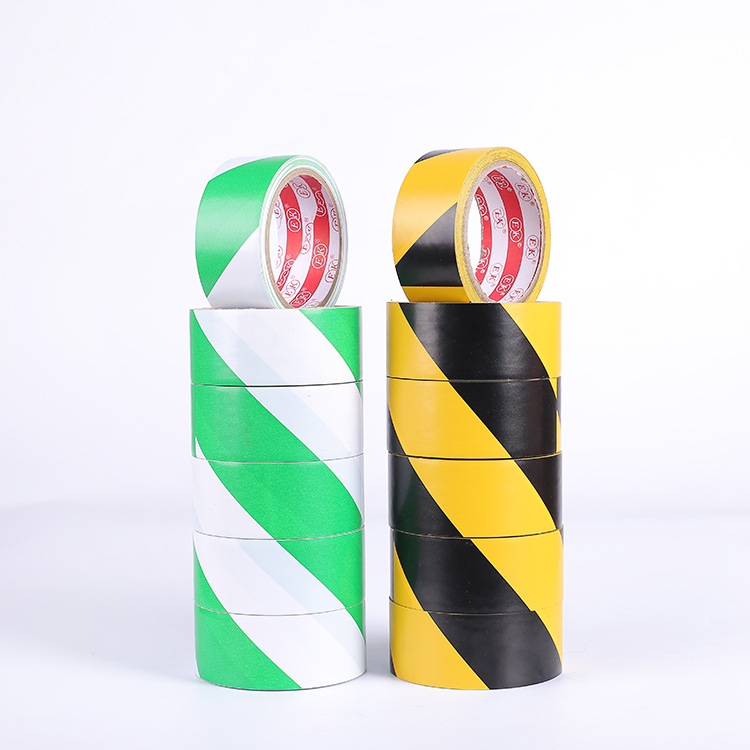 黑黄警示警戒胶带45mm双色pvc交通标示胶纸划线地标车间隔离胶带
