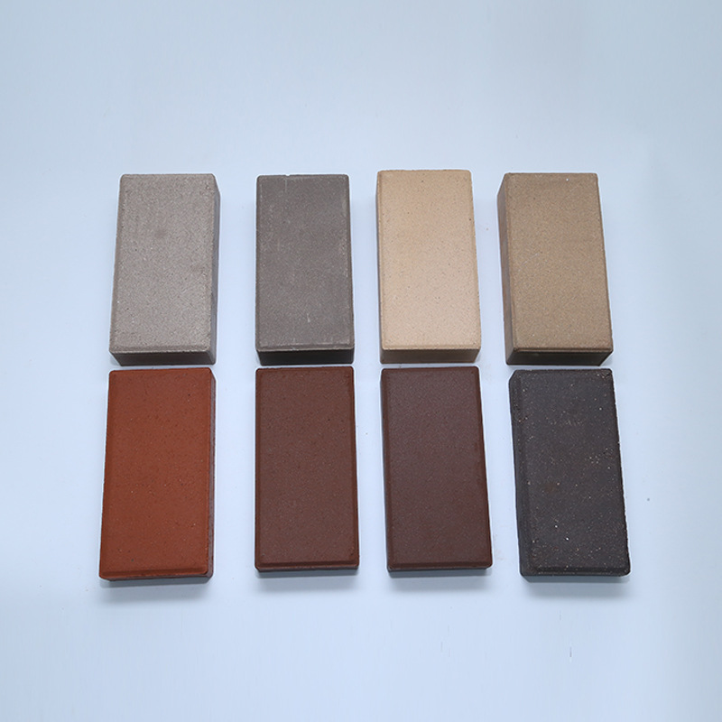 厂家直销现货陶土砖广场庭园铺地砖别墅铺地透水砖劈开式机压砖