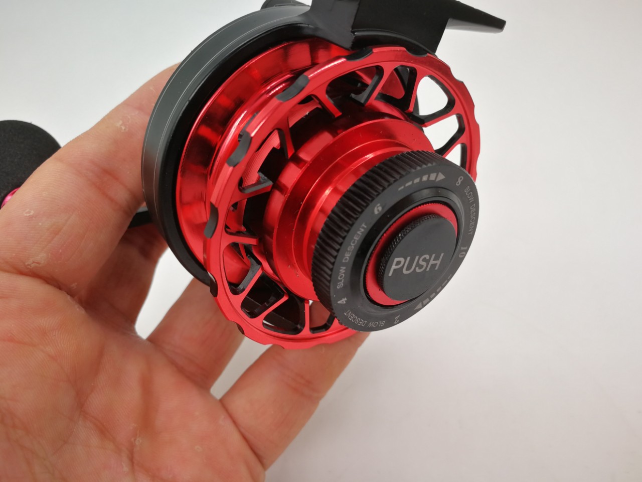 冰钓轮冬钓轮筏钓轮一键磁力缓降金属一键缓降微铅轮